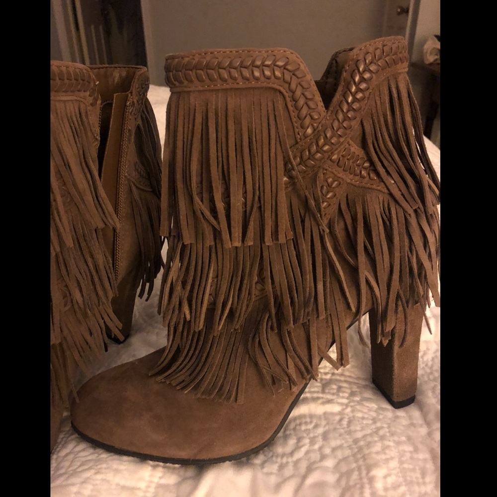 NEVER WORN Sam Edelman suede & leather tassel boot